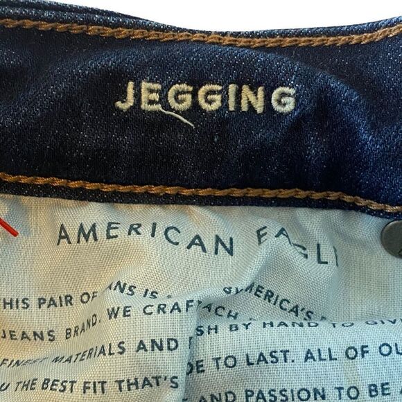 American Eagle Super Stretch Distressed Jeggings Sz 0 Short - Picture 11 of 11